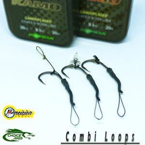 3x J Precision Wide gape "Combi Loops" With Tungsten Line Aligner