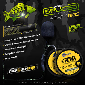 "Thoroughbred" Spliced Stiffy Rigs x3